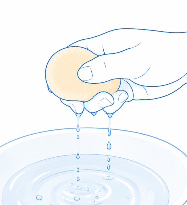 スポンジの水分量