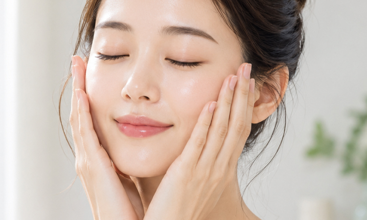 化粧水で肌を整える